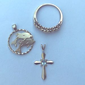 Necklace charms and ring